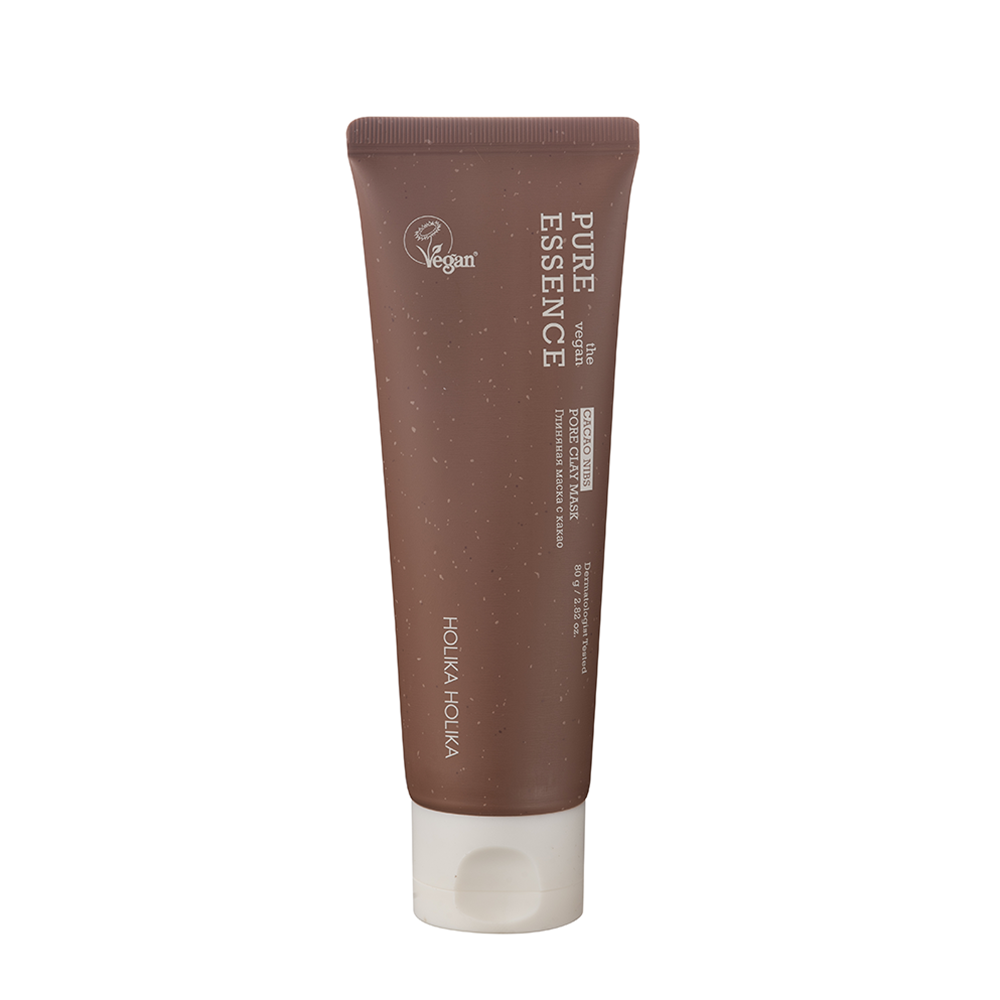 HOLIKA HOLIKA Маска глиняная с какао / Pure Essence The Vegan Cacao Nibs Pore Clay Mask 80 гр, фото 1