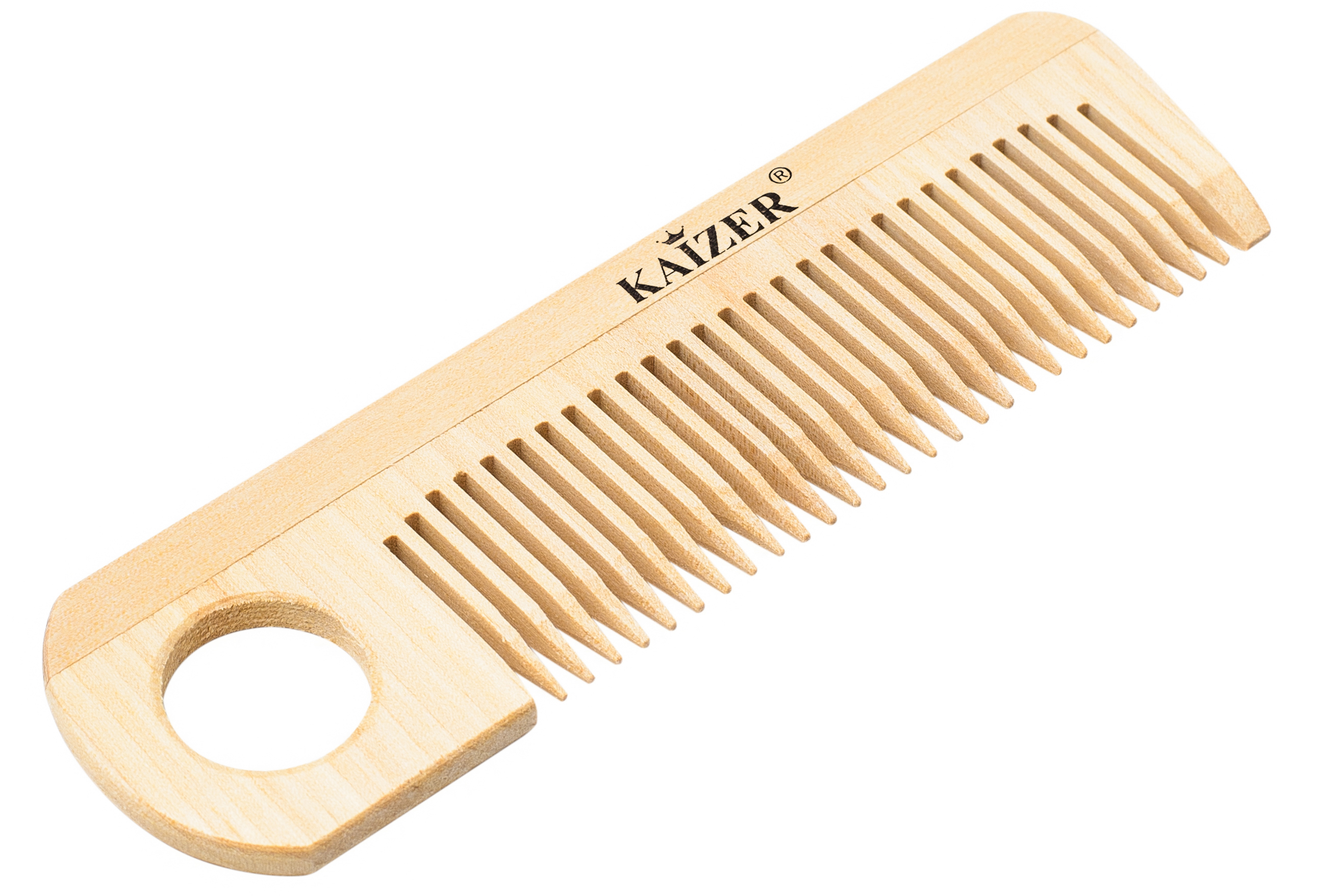 KAIZER Гребень деревянный с отверстием, 150 мм, фото 3