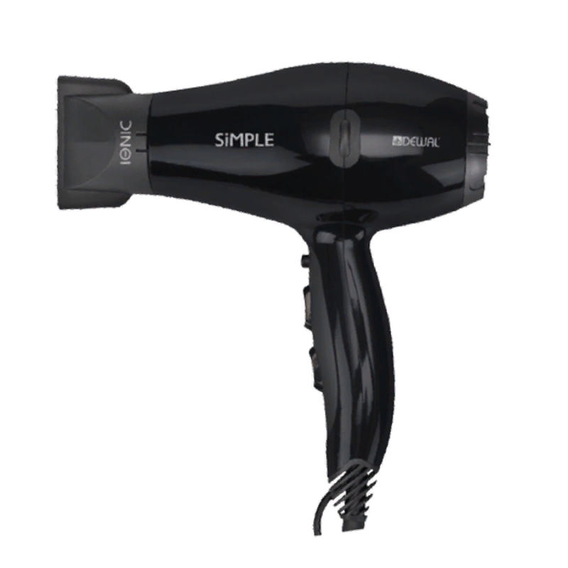 DEWAL PROFESSIONAL Фен Simple черный, ионизация, 2 насадки, 2000 Вт, фото 9