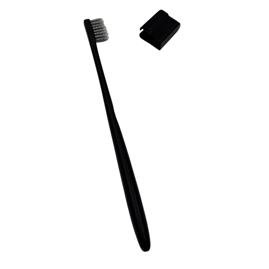 IWOU PROFESSIONAL Зубная щетка с компактной головкой черная мягкая+колпачок/FARRES, фото 2