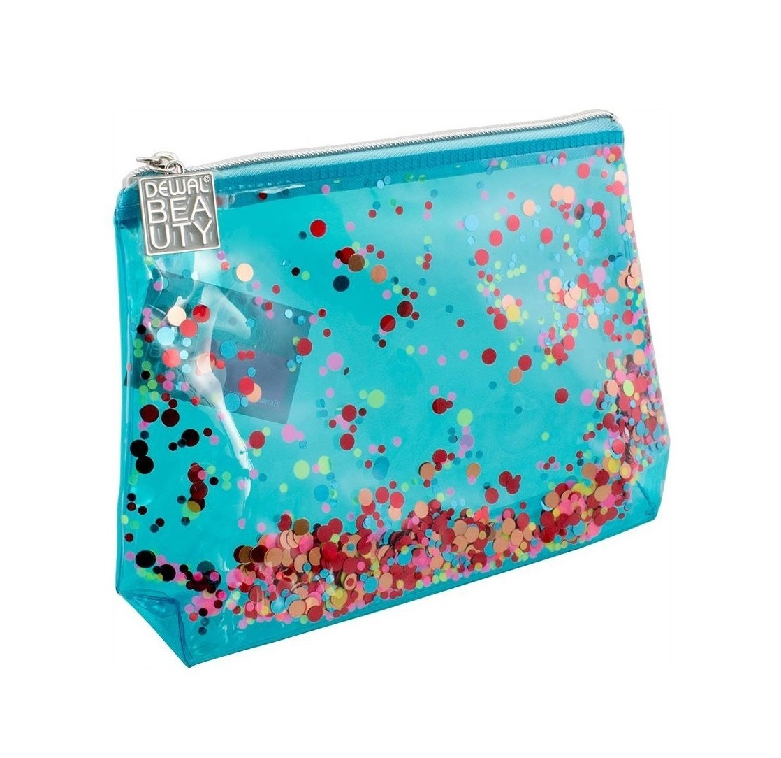 DEWAL BEAUTY Косметичка Модница, бирюзовая 20 х 5 х 16 см, фото 1