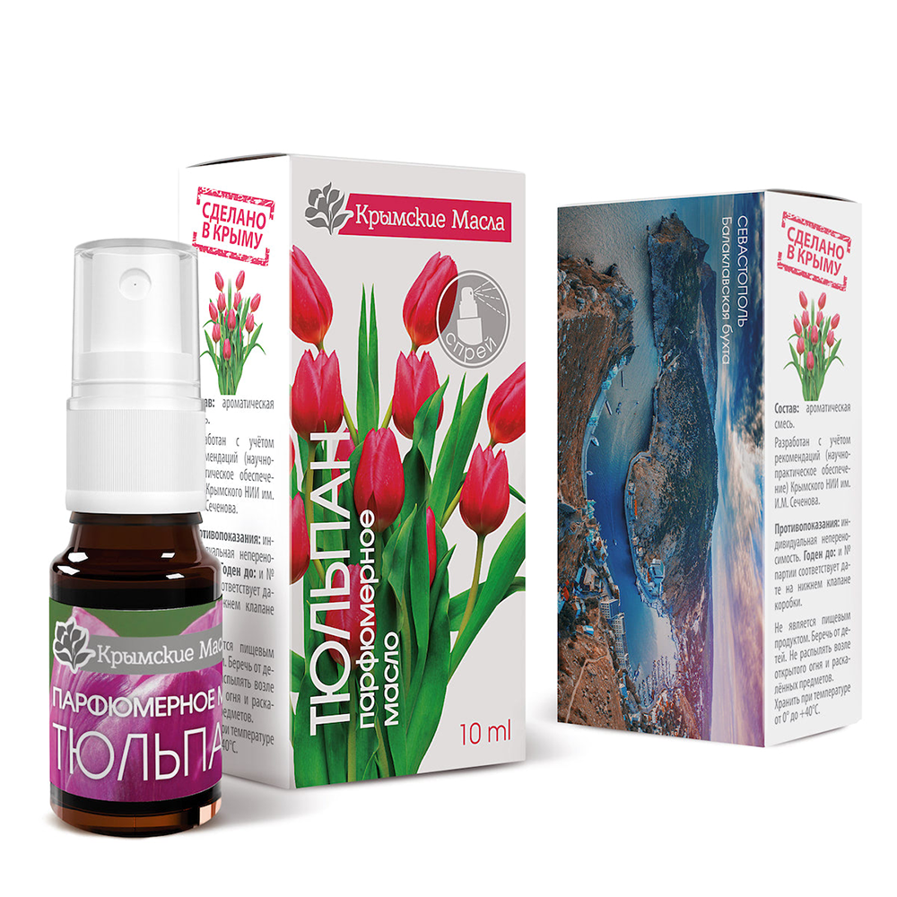 КРЫМСКИЕ МАСЛА Масло парфюмерное Тюльпан, спрей / Крымские масла 10 мл, фото 2