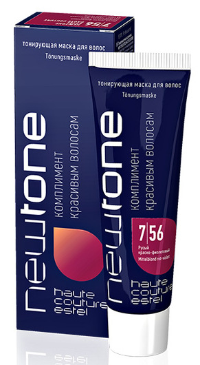 ESTEL HAUTE COUTURE 7/56 маска тонирующая для волос, русый красно-фиолетовый / NEWTONE 60 мл, фото 1