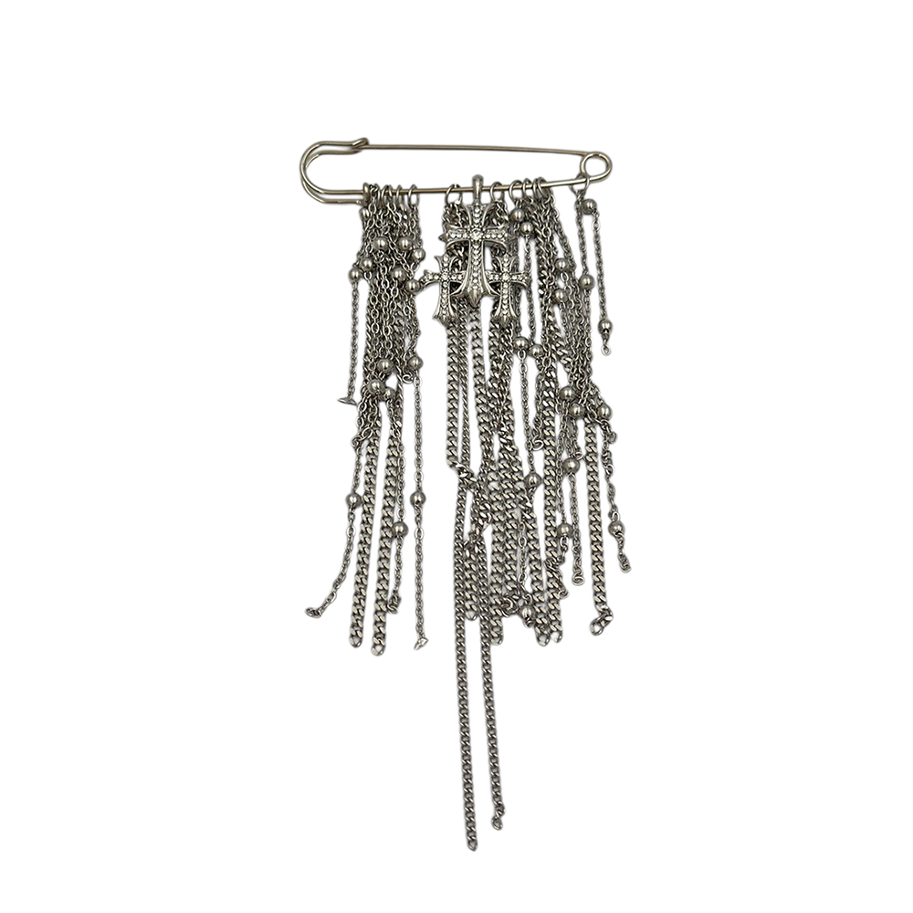 IWOU PROFESSIONAL Брошь-булавка Кресты и цепи со стразами, фото 1