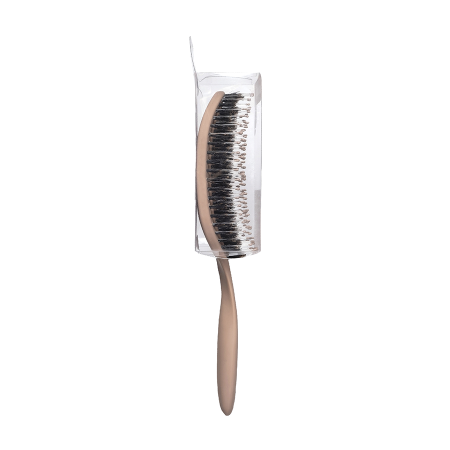 SOLOMEYA Расческа массажная для волос с натуральной щетиной, бежевая / Hair Brush with natural boar bristle Beige, фото 6