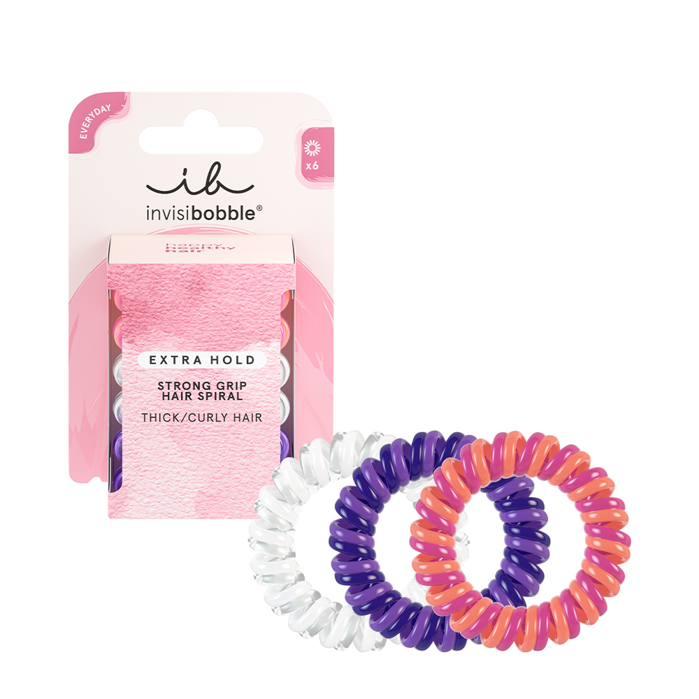 INVISIBOBBLE Набор резинок-браслетов для густых волос, 6 шт / invisibobble EXTRA HOLD Twirl Boss, фото 1