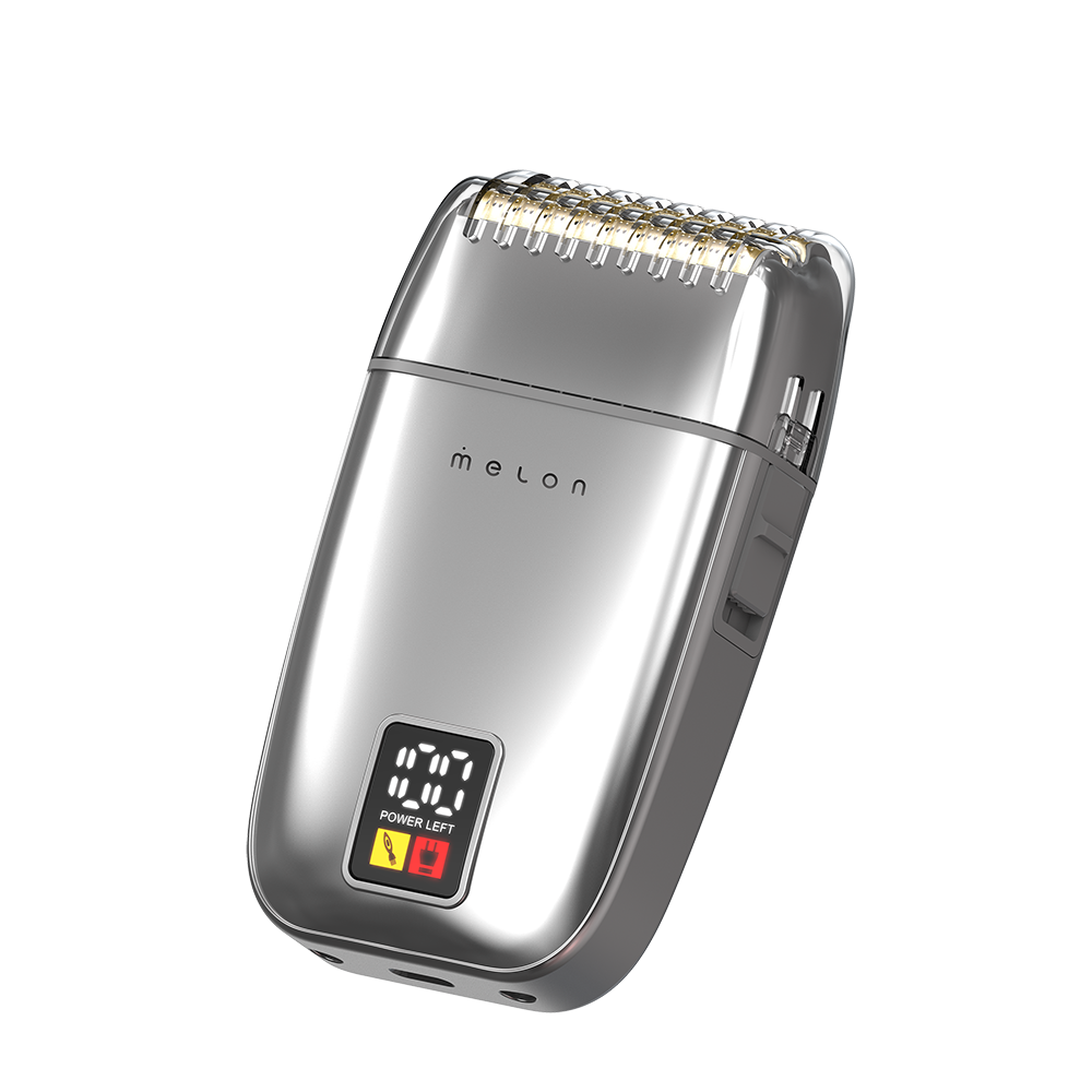 MELON PRO Шейвер HEX 3, серый, комплект сменных лезвий и сеточка, аккумулятор 1500 mAh, фото 4