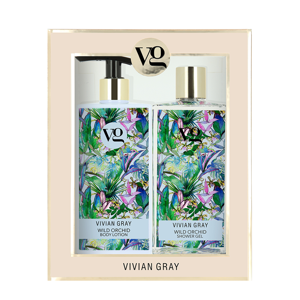 VIVIAN GRAY Набор для тела Дикая орхидея (гель для душа 350 мл + лосьон 350 мл) Vivian Gray Set Wild Orchid, фото 1
