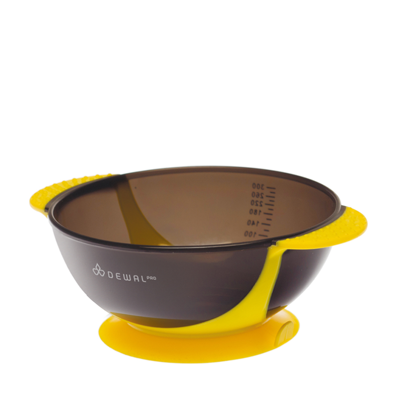 DEWAL PROFESSIONAL Чаша для краски с двумя ручками, с прорезиненной вставкой (желтая) 300 мл, фото 1