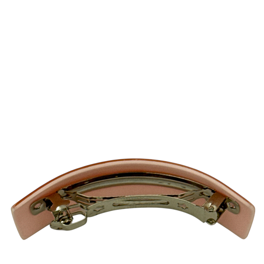 IWOU PROFESSIONAL Заколка - автомат Минерал прямоугольная пудрово-розовая 3*9,5см, фото 3