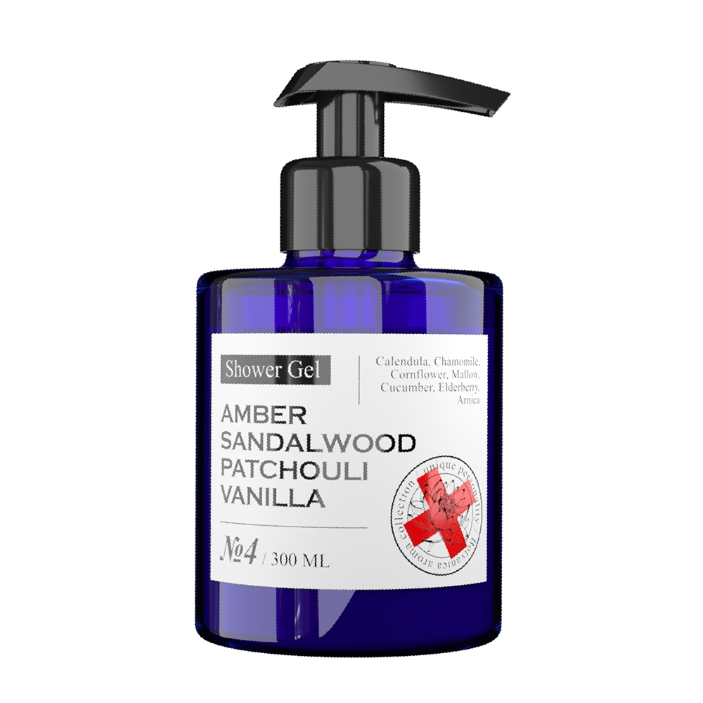 MANIAC GOURMET Гель для душа парфюмированный №4 Амбра, Сандал, Пачули, Ваниль 300 мл, фото 1