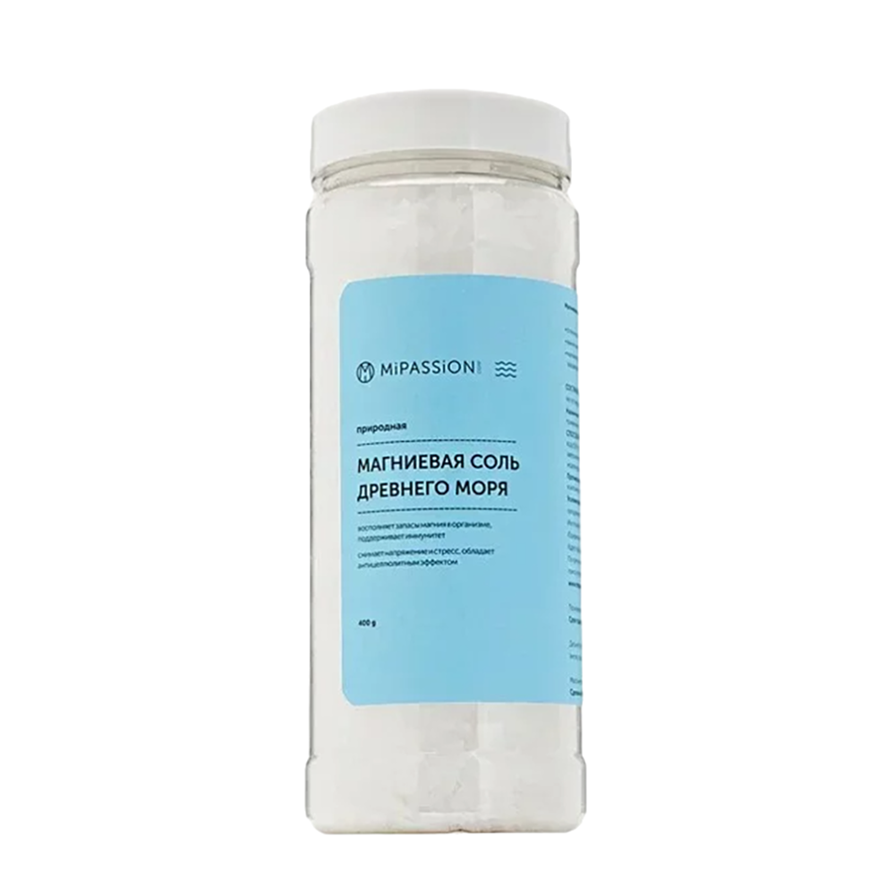 MIPASSIONcorp Соль магниевая для ванны без отдушки / MiPASSiON 400 гр, фото 1