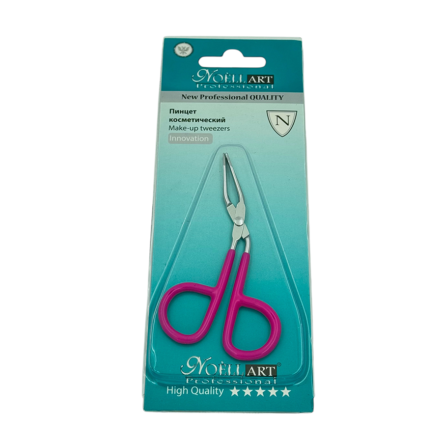 NOELL ART Professional Пинцет-ножницы для бровей фуксия, фото 3
