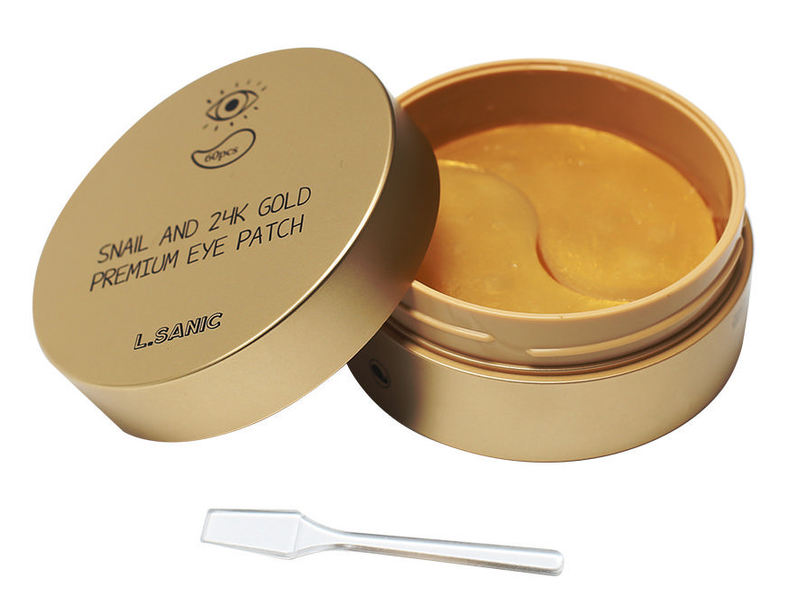 L.SANIC Патчи гидрогелевые с муцином улитки и золотом для области вокруг глаз 60 шт, фото 4