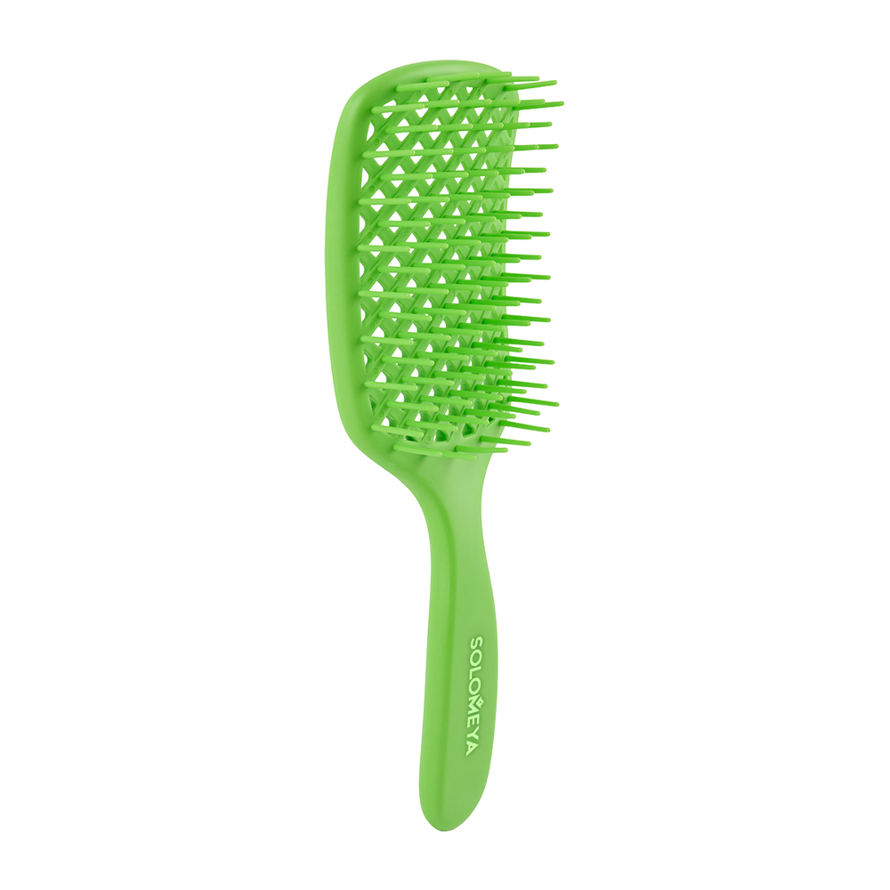 SOLOMEYA Арома-расческа вентилируемая, зеленое яблоко / Aroma-vented hair brush, Green Apple, фото 1