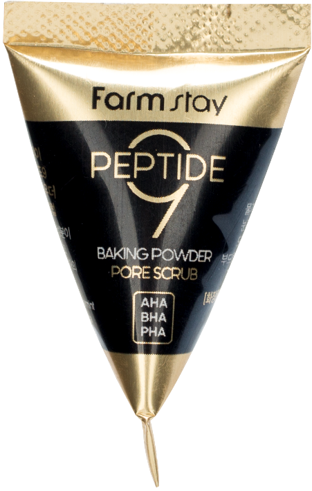 FARMSTAY Скраб для очищения пор с комплексом из 9 пептидов, в пирамидках / BLACK SNAIL & PEPTIDE9 7 г х 25 шт, фото 3
