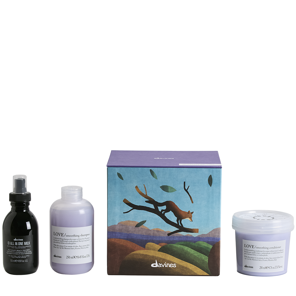 DAVINES SPA Набор для разглаживания непослушных волос / Colourful Mediterranean Scrub Love Smoothing, фото 1