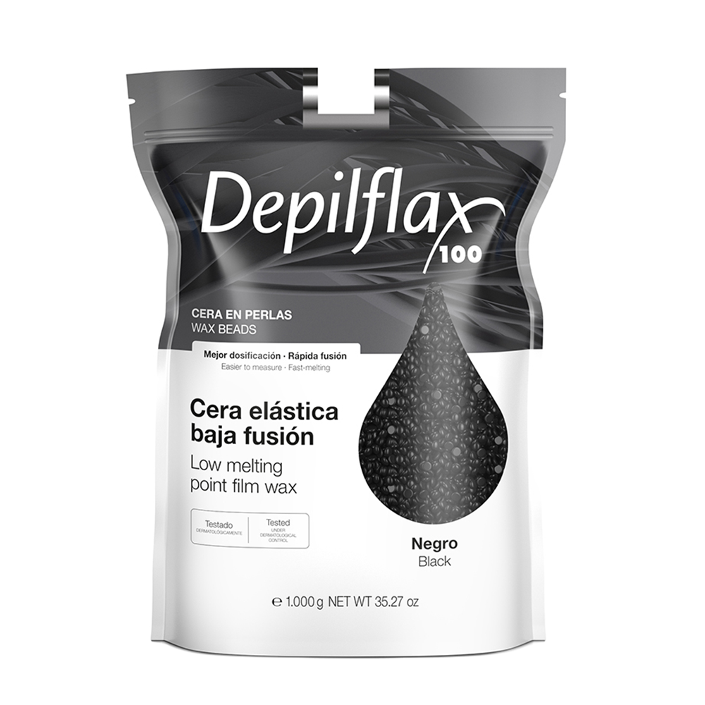 DEPILFLAX 100 Воск пленочный в гранулах, черный / Black Film Wax 1000 гр, фото 1