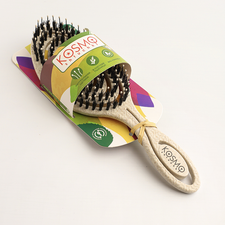 KOSMO SHTUCHKI Расческа спиральная комбинированная, бежевая / KOSMO SHTUCHKI, фото 2