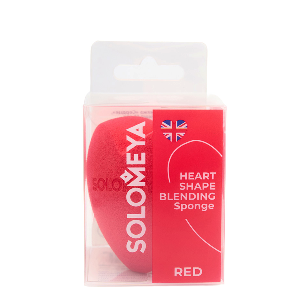 SOLOMEYA Спонж для макияжа Сердце, красный / Heart Shape Blending Sponge Red 1 шт, фото 1
