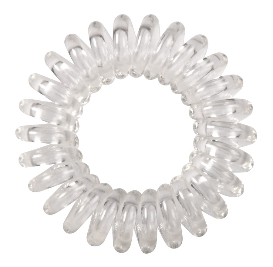 DEWAL BEAUTY Резинки для волос Пружинка, цвет прозрачный 3 шт, фото 1