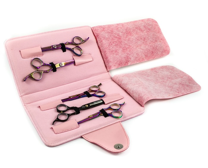 MIZUKA Чехол для парикмахерских ножниц, 11 предметный LC-SK5099/3 pink, фото 4