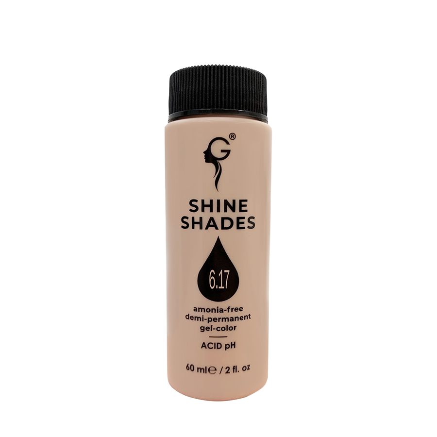 GERA Professional 6.17 гель-краситель для волос без аммиака / Shine Shades 60 мл, фото 2