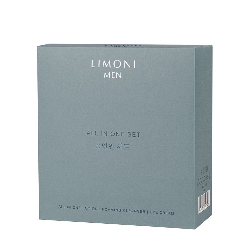LIMONI Набор мужской ( крем-лосьон 50 мл, пенка 100 мл, крем для глаз 25 мл) MEN All In One Set, фото 1