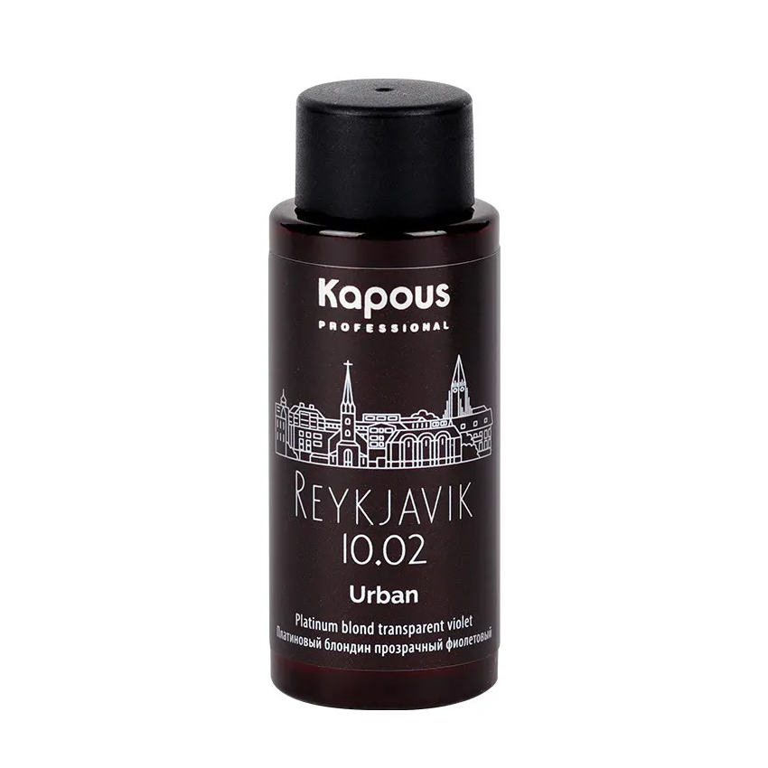 KAPOUS 10.02 краситель жидкий полуперманентный для волос, Рейкьявик / LC Urban 60 мл, фото 2