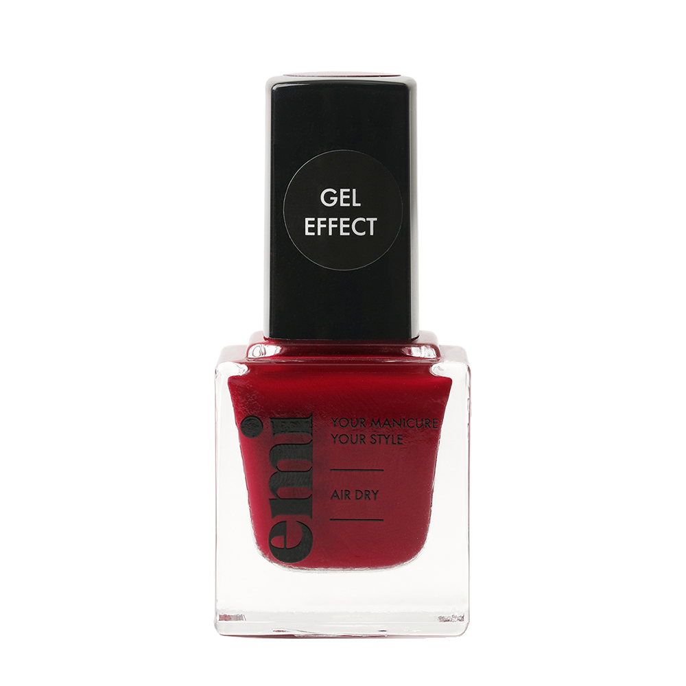 E.MI 030 лак ультрастойкий для ногтей, Безупречный красный / E.MiLac Gel Effect 9 мл, фото 1