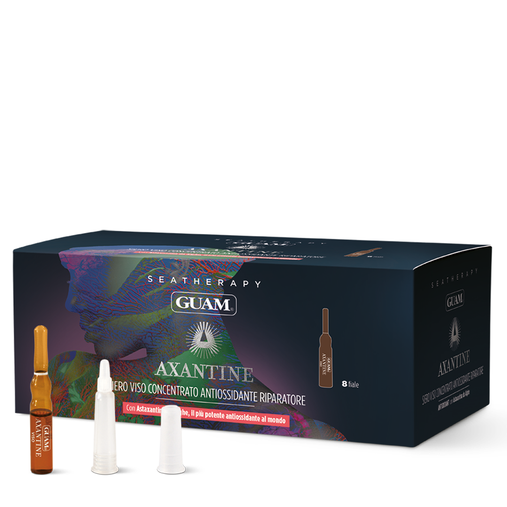 GUAM Сыворотка-концентрат антиоксидантная восстанавливающая для лица в ампулах / SEATHERAPY AXANTINE 8*2, фото 2