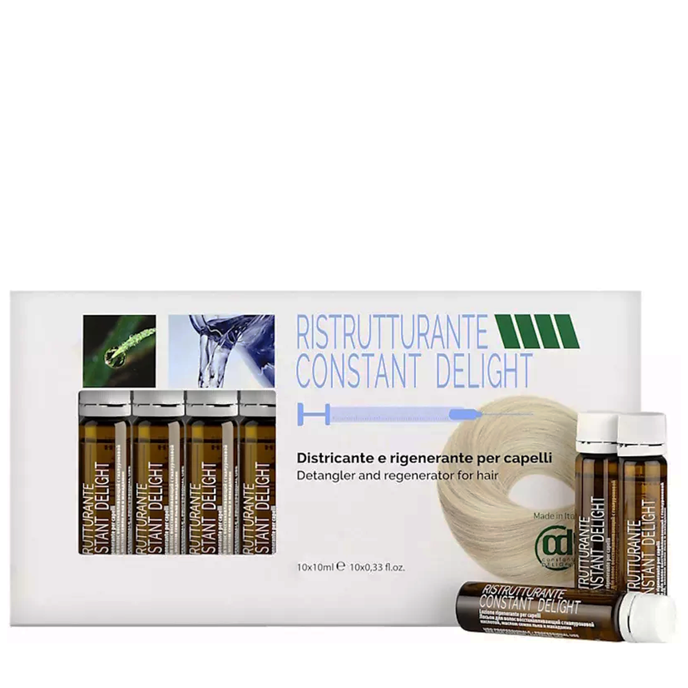 CONSTANT DELIGHT Лосьон восстанавливающий для волос с гиалуроновой кислотой, маслом семян льна и макадамии / CD 10*10 мл, фото 1