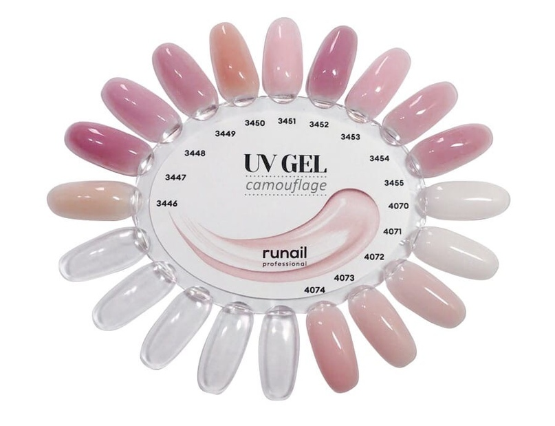 RUNAIL УФ-гель камуфлирующий, сияющий френч 30 гр, фото 2