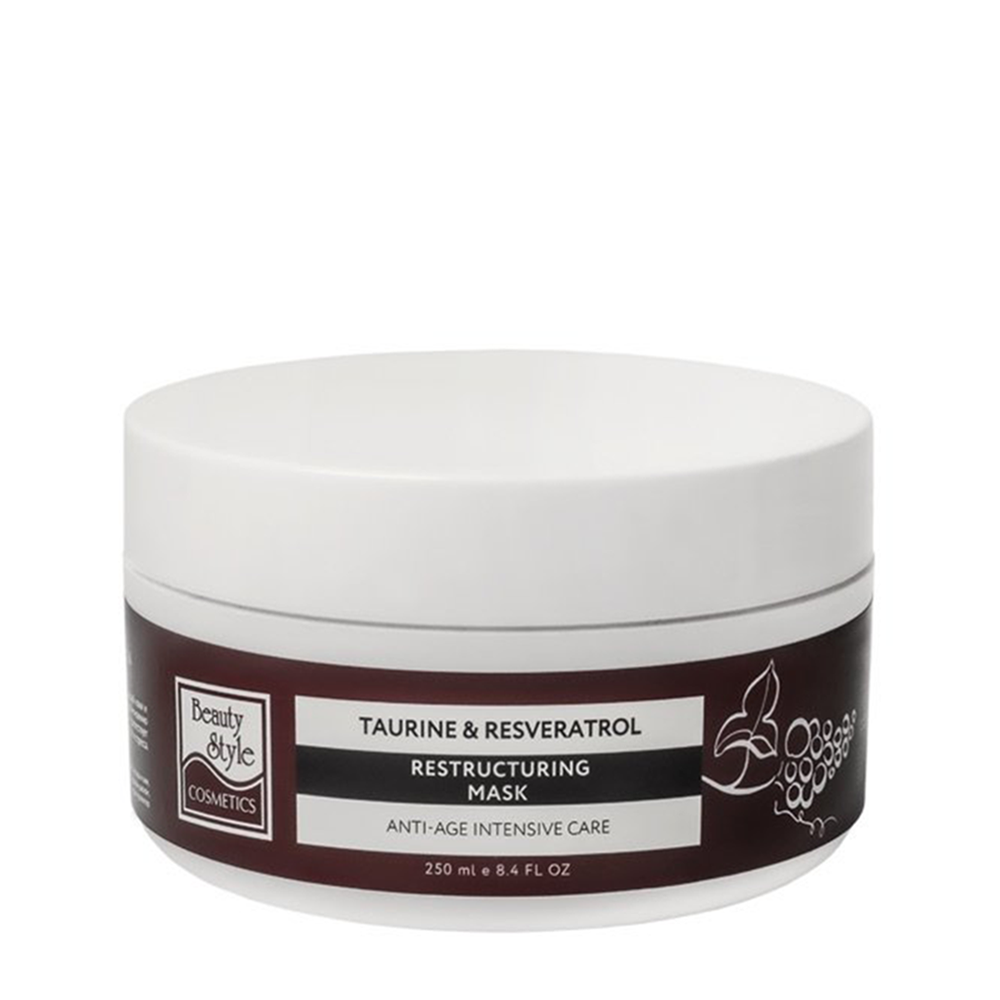 BEAUTY STYLE Маска реструктурирующая для лица / Taurine & Resveratrol Anti Age plus 250 мл, фото 1