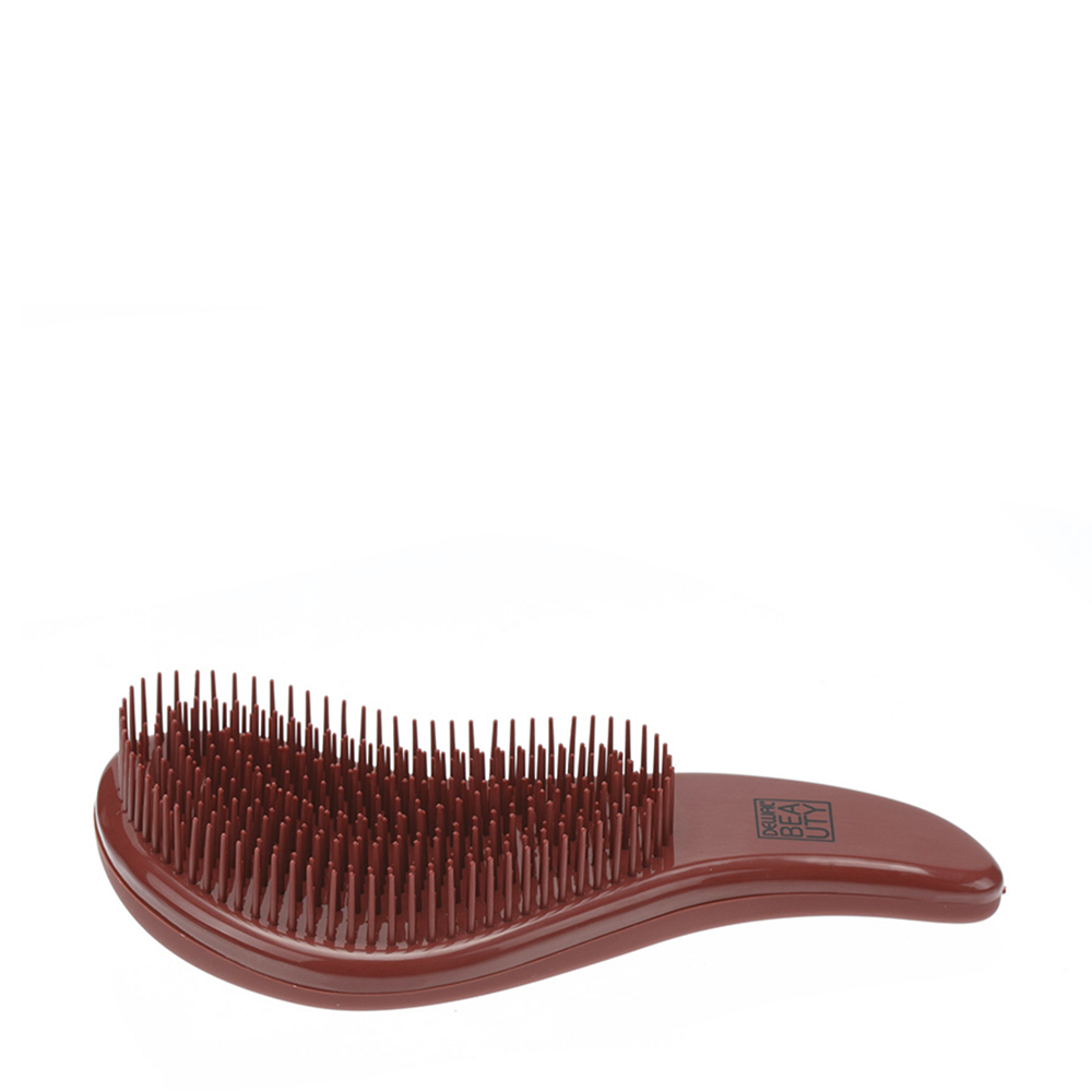 DEWAL BEAUTY Щетка массажная Прованс с пластиковым штифтом, большая ручка, коричневая, фото 1