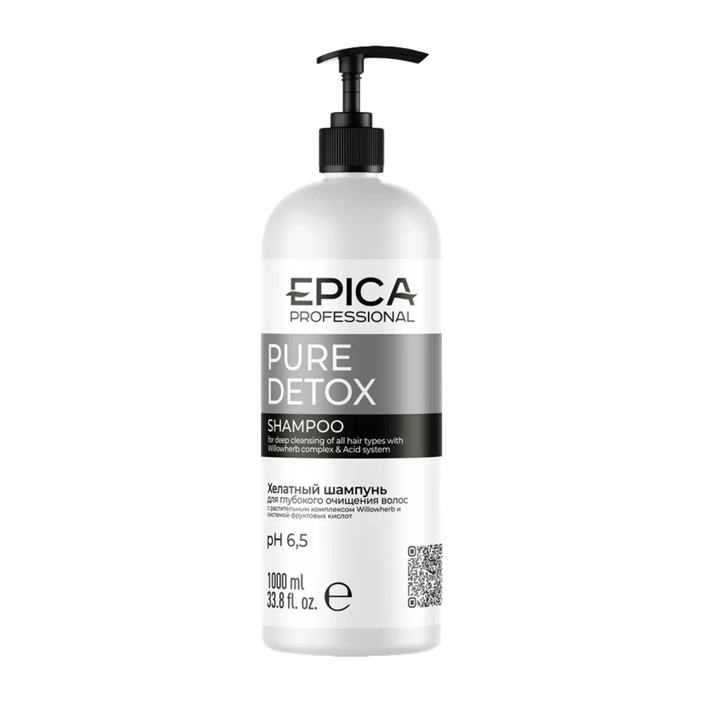 EPICA PROFESSIONAL Шампунь хелатный для глубокого очищения волос / PURE DETOX 1000 мл, фото 1