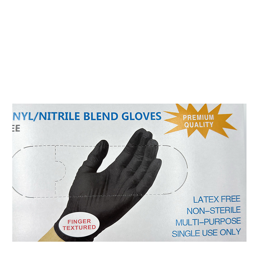 IWOU PROFESSIONAL Перчатки вин-нитр L черные/ Wally Plastic 100 шт, фото 2