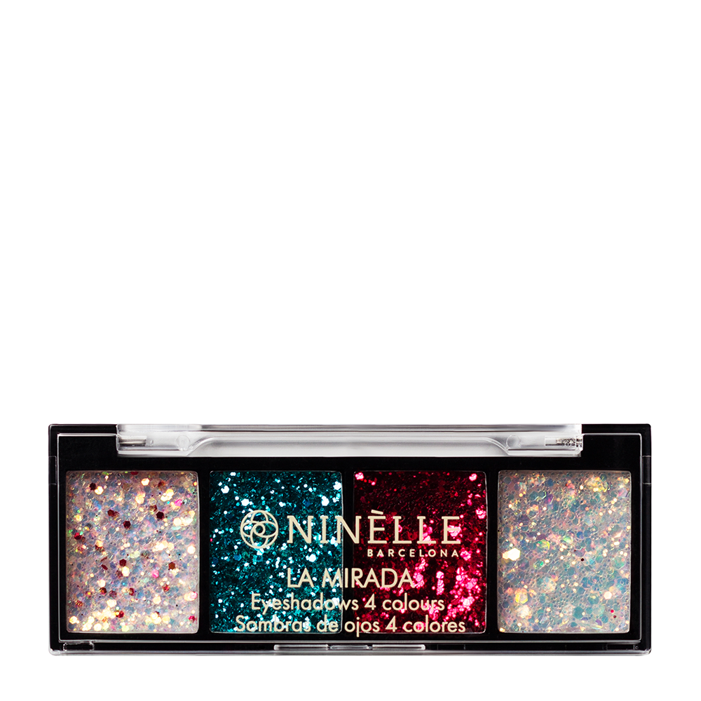 NINELLE Тени для век 4 оттенка, №508 сияющие глиттеры / LA MIRADA 2,8 гр, фото 1