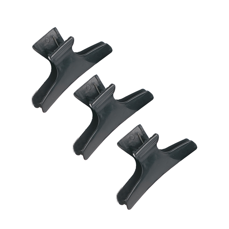 DEWAL PROFESSIONAL Зажим для волос Бабочка черный, пластик 8 см 12 шт/уп, фото 1