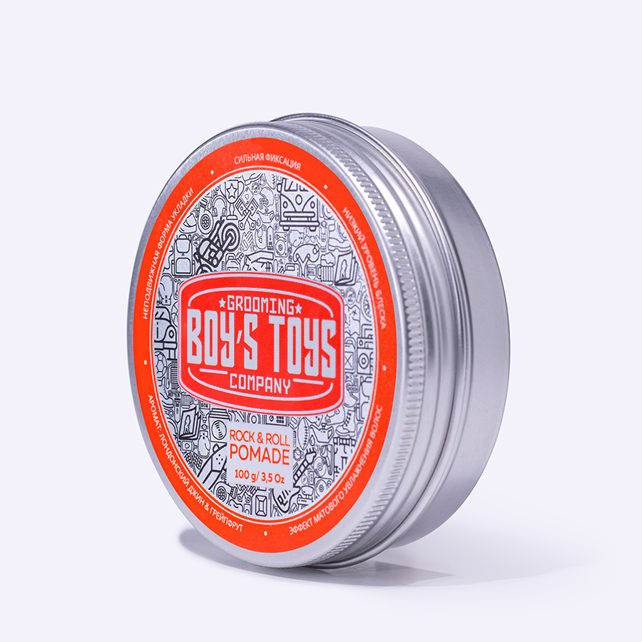 BOY'S TOYS Помада для укладки волос сильной фиксации со средним уровнем блеска / Boy's Toys Кастом Pomade 100 мл, фото 2