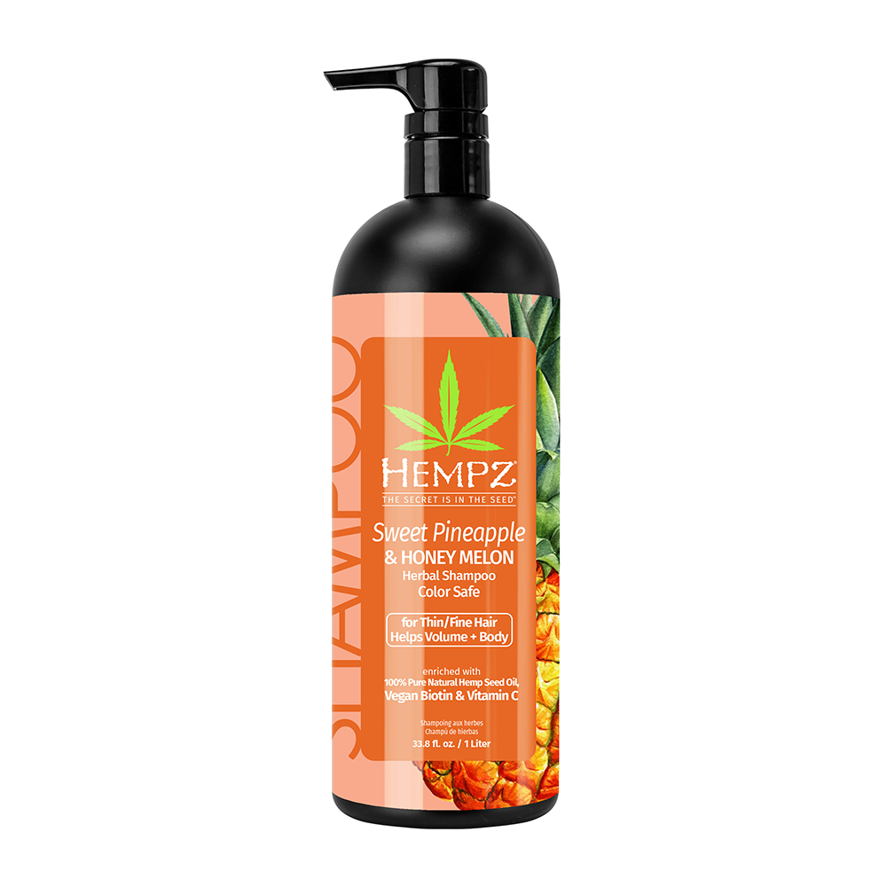 HEMPZ Шампунь для объёма ананас и медовая дыня / Sweet Pineapple & Honey Melon Herbal Volumizing Shampoo 1000 мл, фото 1