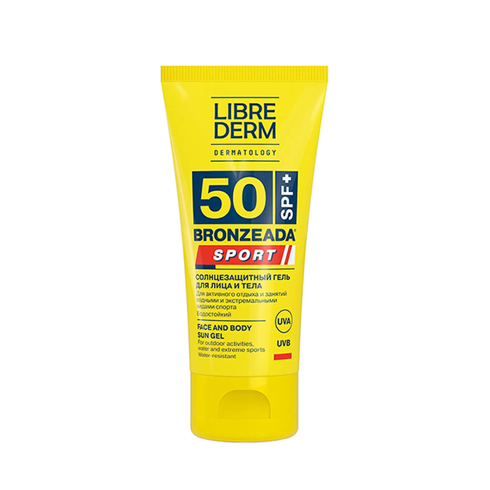 LIBREDERM Гель cолнцезащитный для лица и тела SPF 50 / BRONZEADA SPORT 50 мл, фото 1