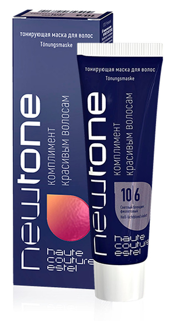 ESTEL HAUTE COUTURE 10/6 маска тонирующая для волос, светлый блондин фиолетовый / NEWTONE 60 мл, фото 1