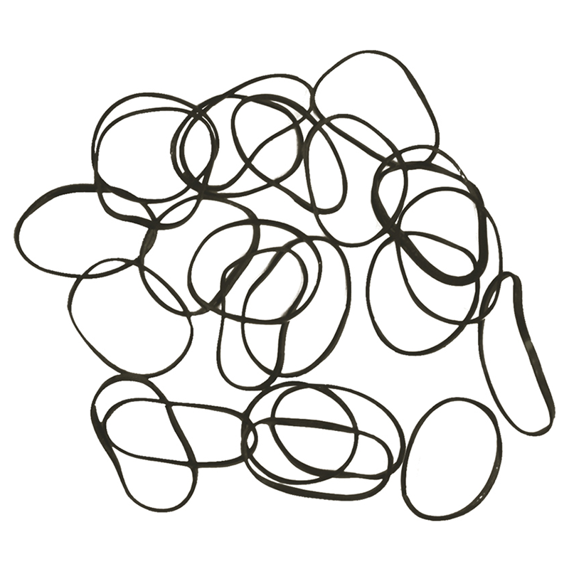 DEWAL PROFESSIONAL Резинки для волос силиконовые, черные mini 100 шт/уп, фото 1