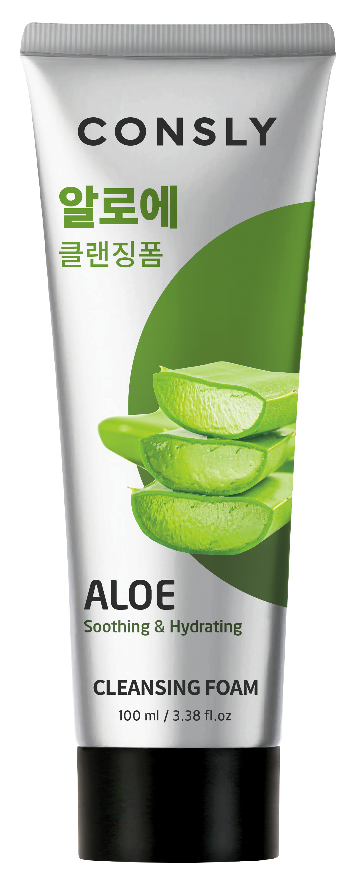 CONSLY Пенка для умывания кремовая успокаивающая c экстрактом алоэ вера 100 мл, фото 1