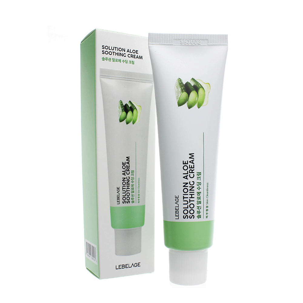 LEBELAGE Крем увлажняющий для лица с экстрактом Алоэ / Lebelage Solution Aloe Soothing Cream, 50 мл, фото 2