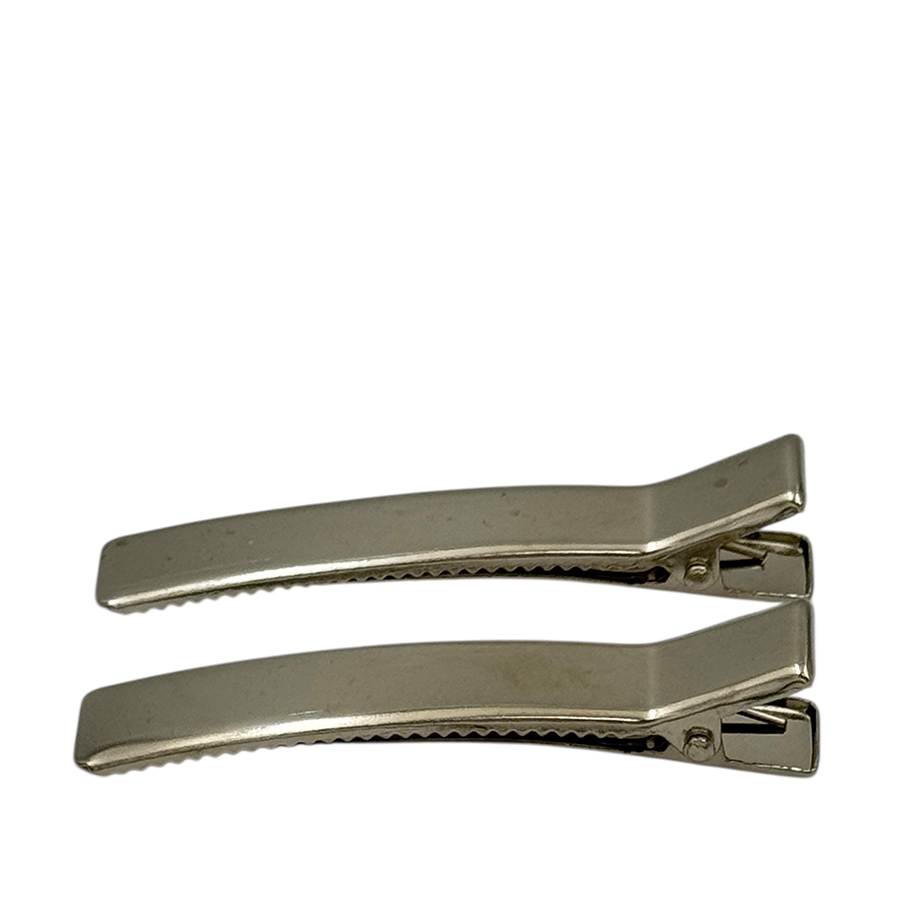 IWOU PROFESSIONAL Зажим для волос прямоугольный металл 0,9*4,5см 2 шт, фото 3