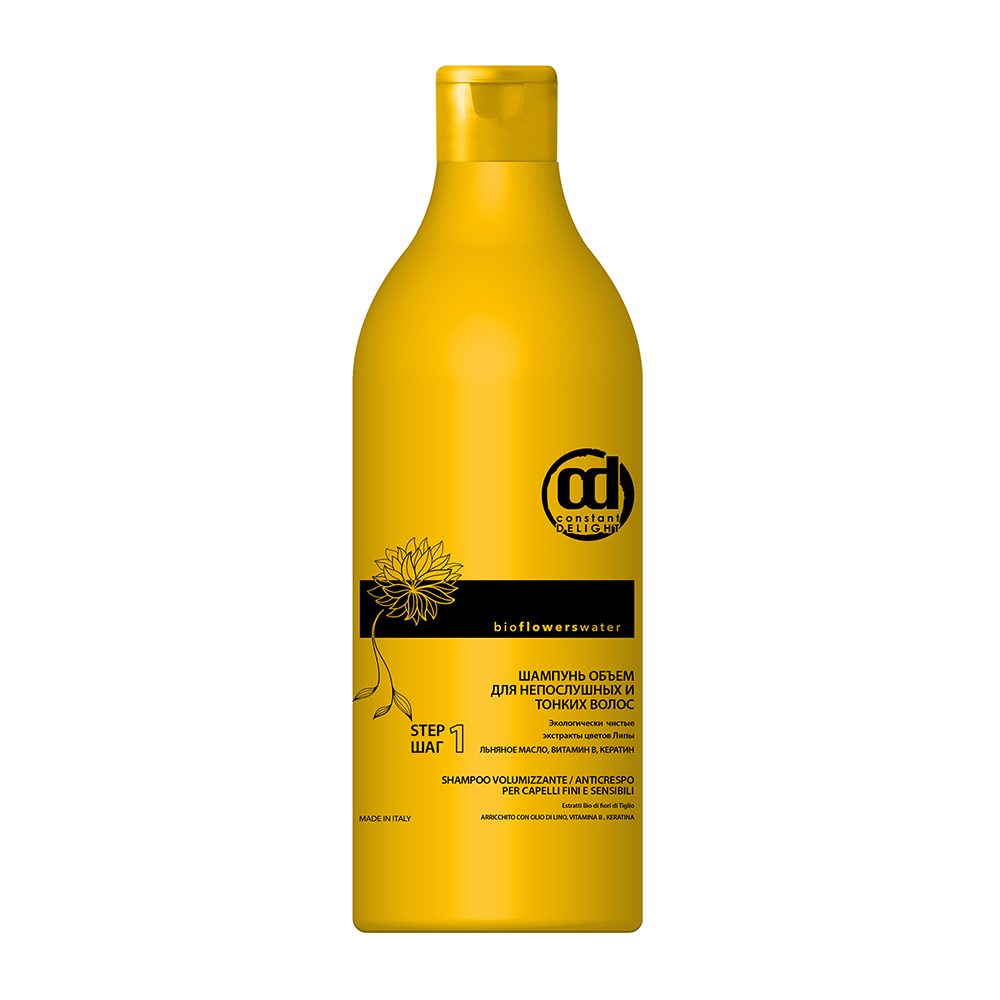 CONSTANT DELIGHT Шампунь-объем для непослушных и тонких волос / BIO FLOWER 1000 мл, фото 1