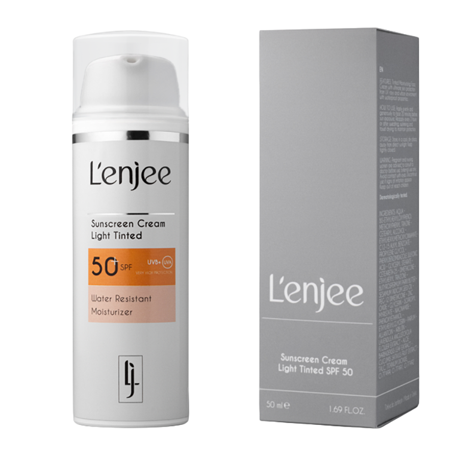 LENJEE Крем тонирующий солнцезащитный для лица SPF50, оттенок Light / Sunscreen Cream Light Tinted 50 мл, фото 2