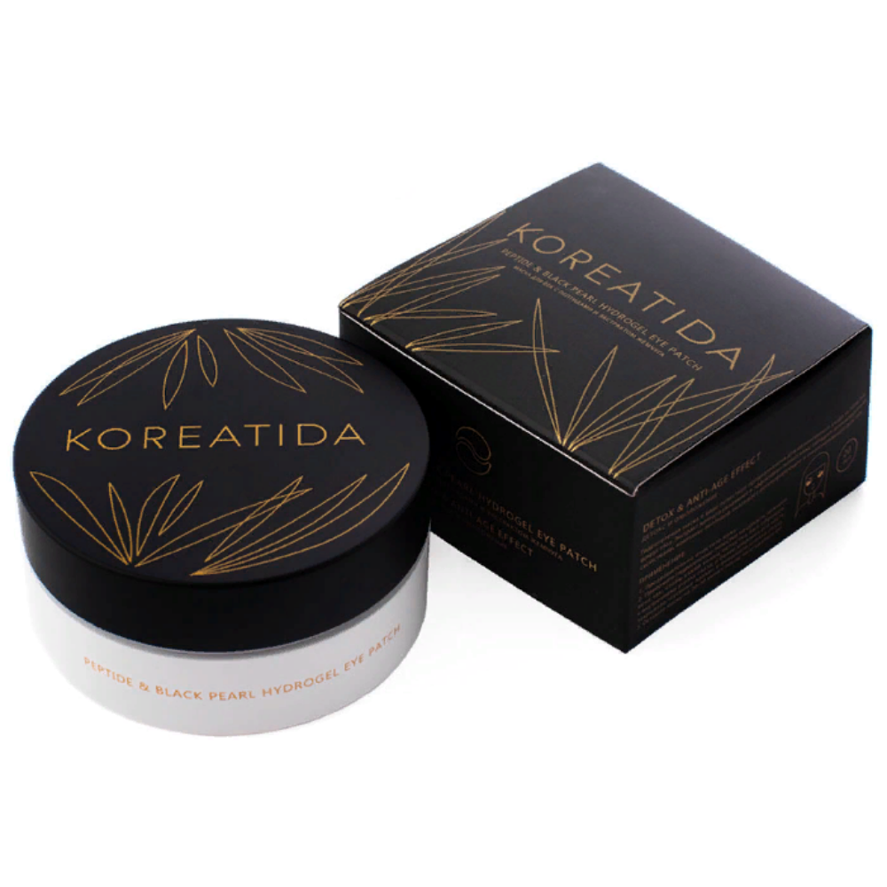 KOREATIDA Патчи гидрогелевые с пептидами и экстрактом жемчуга для глаз / peptide & black pearl hydrogel eye patch 60 шт, фото 1